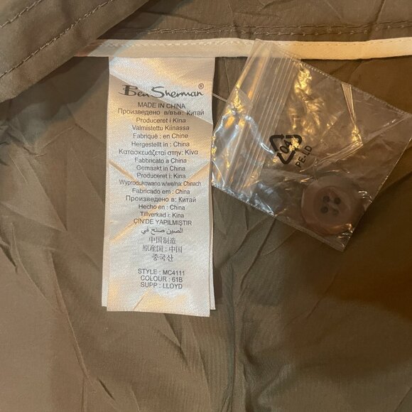 Ben Sherman Heavy Rain Jacket Parka Size L Boating Coat w/ Liner XL - Picture 7 of 10